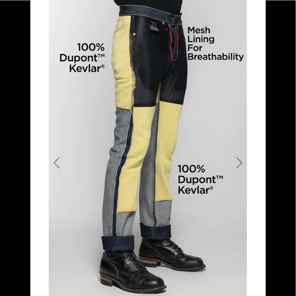 TOBACCO MOTORWEAR COMPANY CABALLO RELAXED FIT RIDING JEANS SIZE 36 - Picture 13 of 13